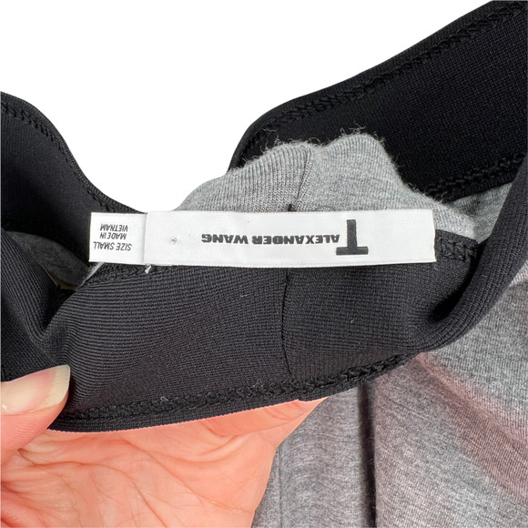 T by Alexander Wang Grey Gathered Hem Skirt - Picture 6 of 8